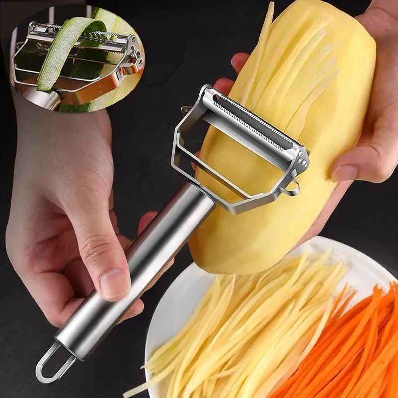 STEEL JULIENNE PEELER DOUBLE BLADE