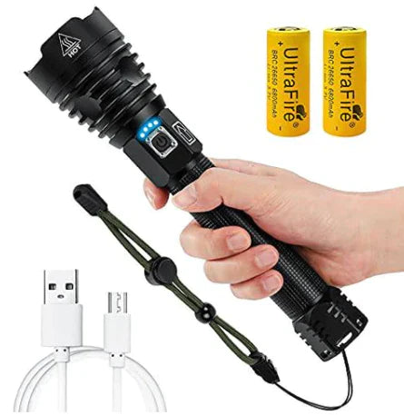 P90 LED Rechargeable Tactical Laser Flashlight