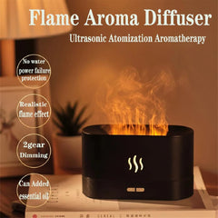 Flame style humidifier with lights